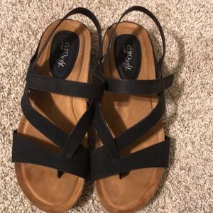 Eurosoft black sandals Great condition. Size 11